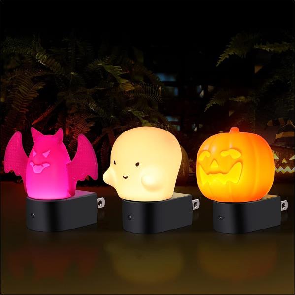 Pumpkin Ghost Bat Halloween Night Light