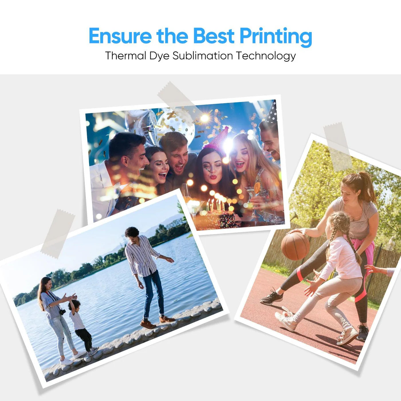 Liene Amber 4x6" Photo Printer Paper 80 Sheets & 2 Ink Cartridges Refill