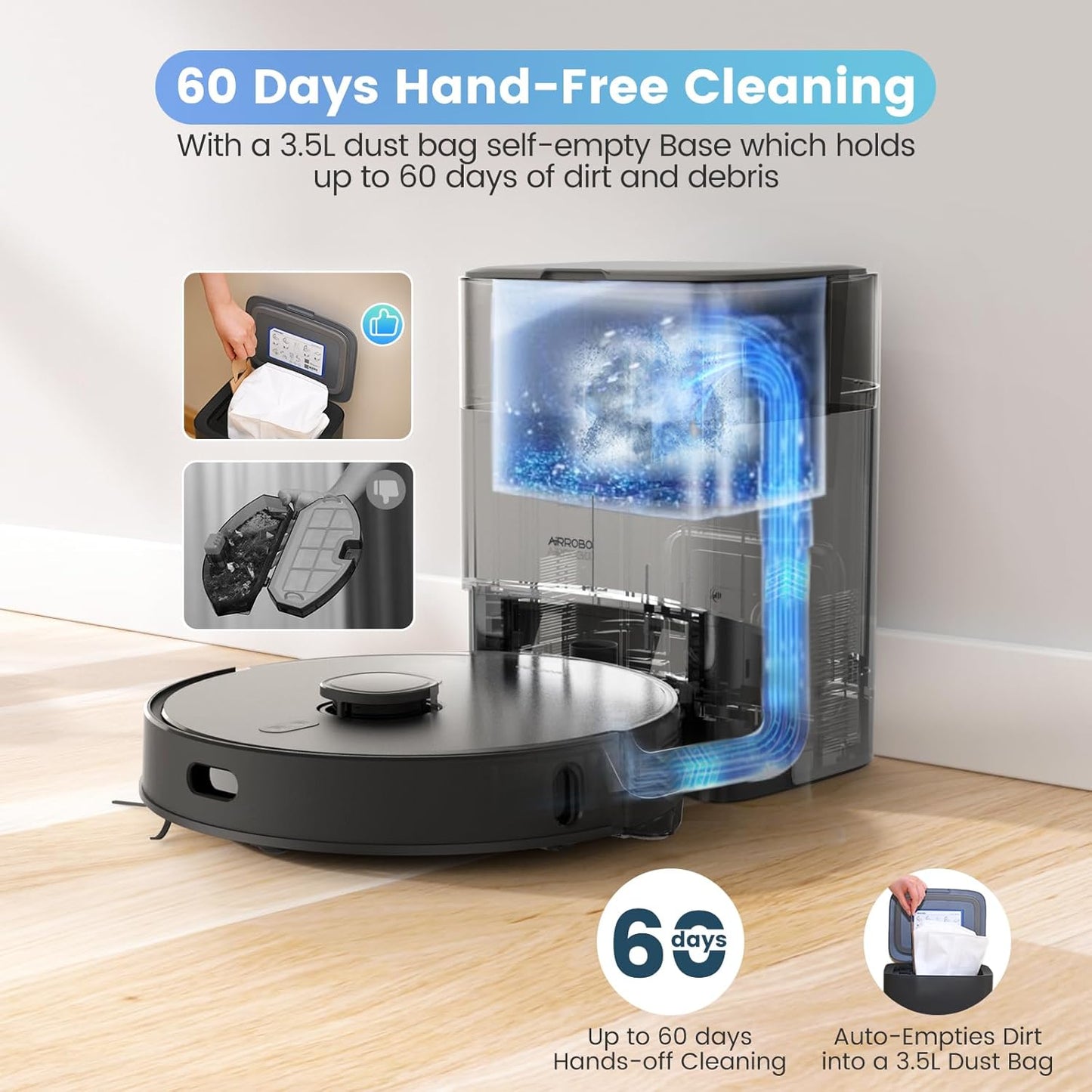 Intelligent 3-in-1 robot vacuum and mop system with specialized pet home cleaning capabilities