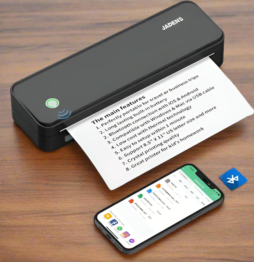 Portable wireless printer for small businesses - compact design for efficient document printing