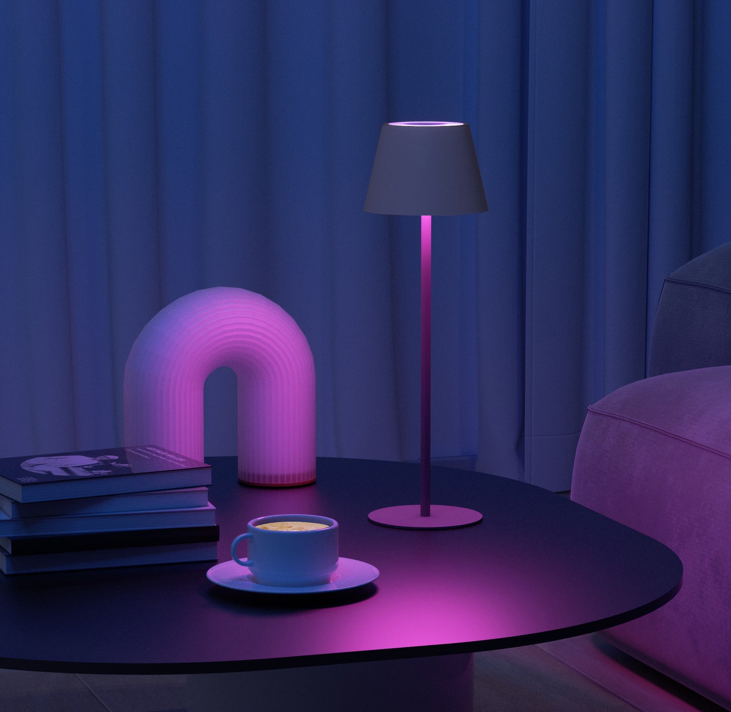 Flexible color-changing LED lamp with portable design for customizable home and personal lighting