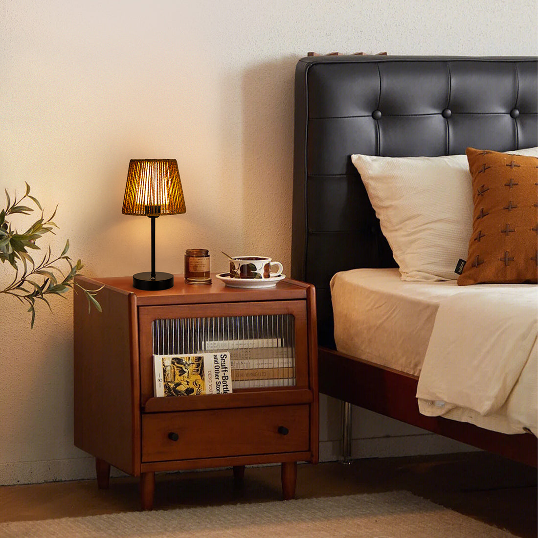 Elegant portable table lamp with dual shades for adaptive and contemporary home or office lighting