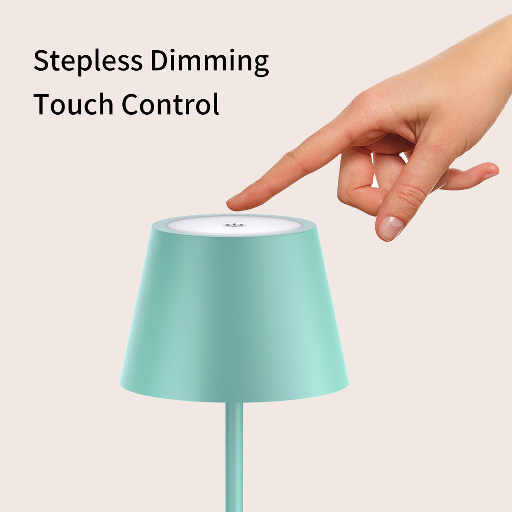 Sleek and efficient LED portable lamp providing convenient wireless lighting solution