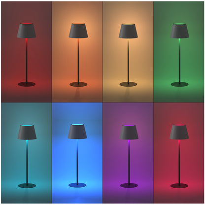 Versatile color-changing LED portable lamp with dynamic lighting options for personalized ambiance